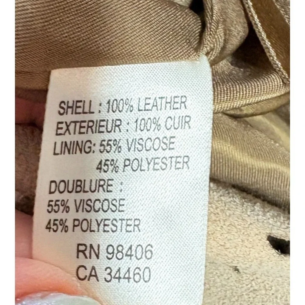 Theory Tan Suede Leather  Cut Out Skirt Size 2 Coastal‎ Cowgirl Festival Rodeo